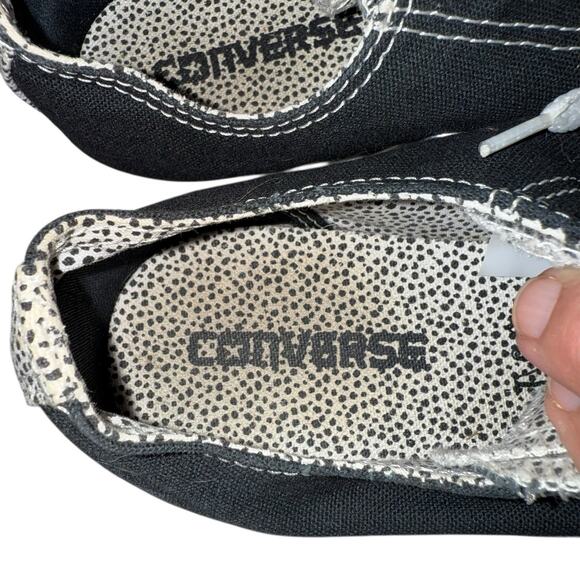 Converse Women’s Chuck Taylor All Star Double Tongue Black White Sneakers SZ 8 - Picture 5 of 9